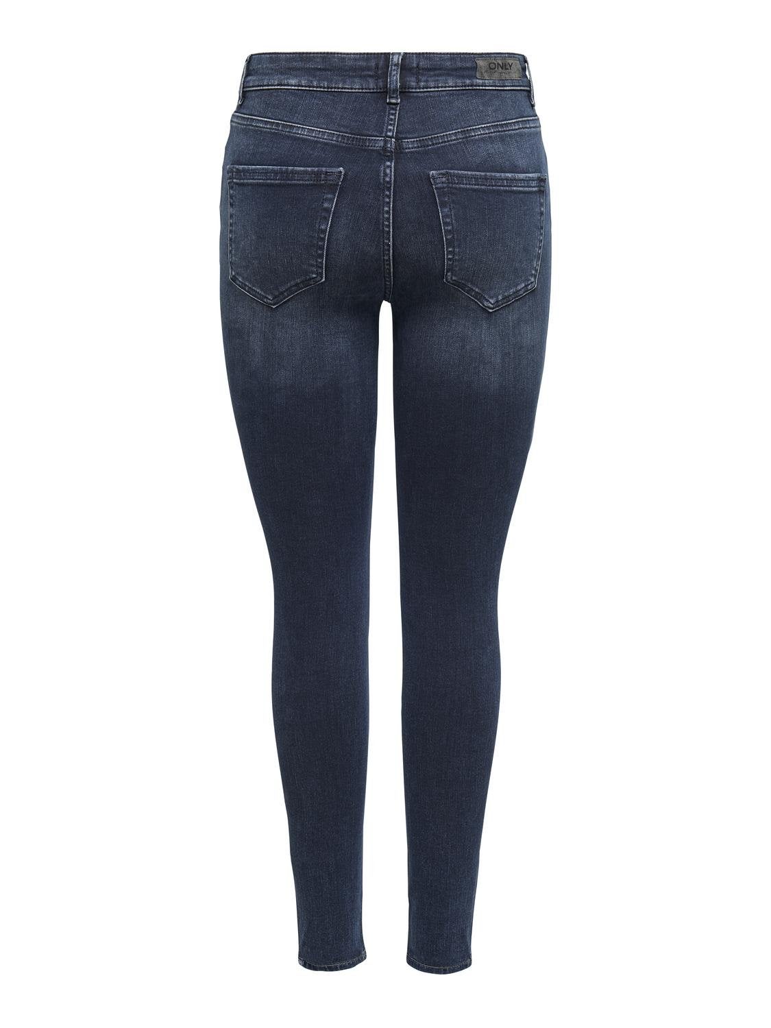 ONLBLUSH Mittlere Taille Skinny Fit Jeans Blue Black Denim