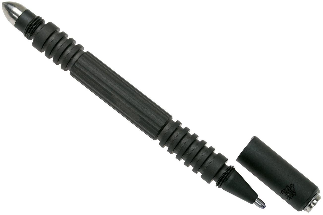 Rick Hinderer Investigator Pen Stainless Steel, Black DLC, tactische pen