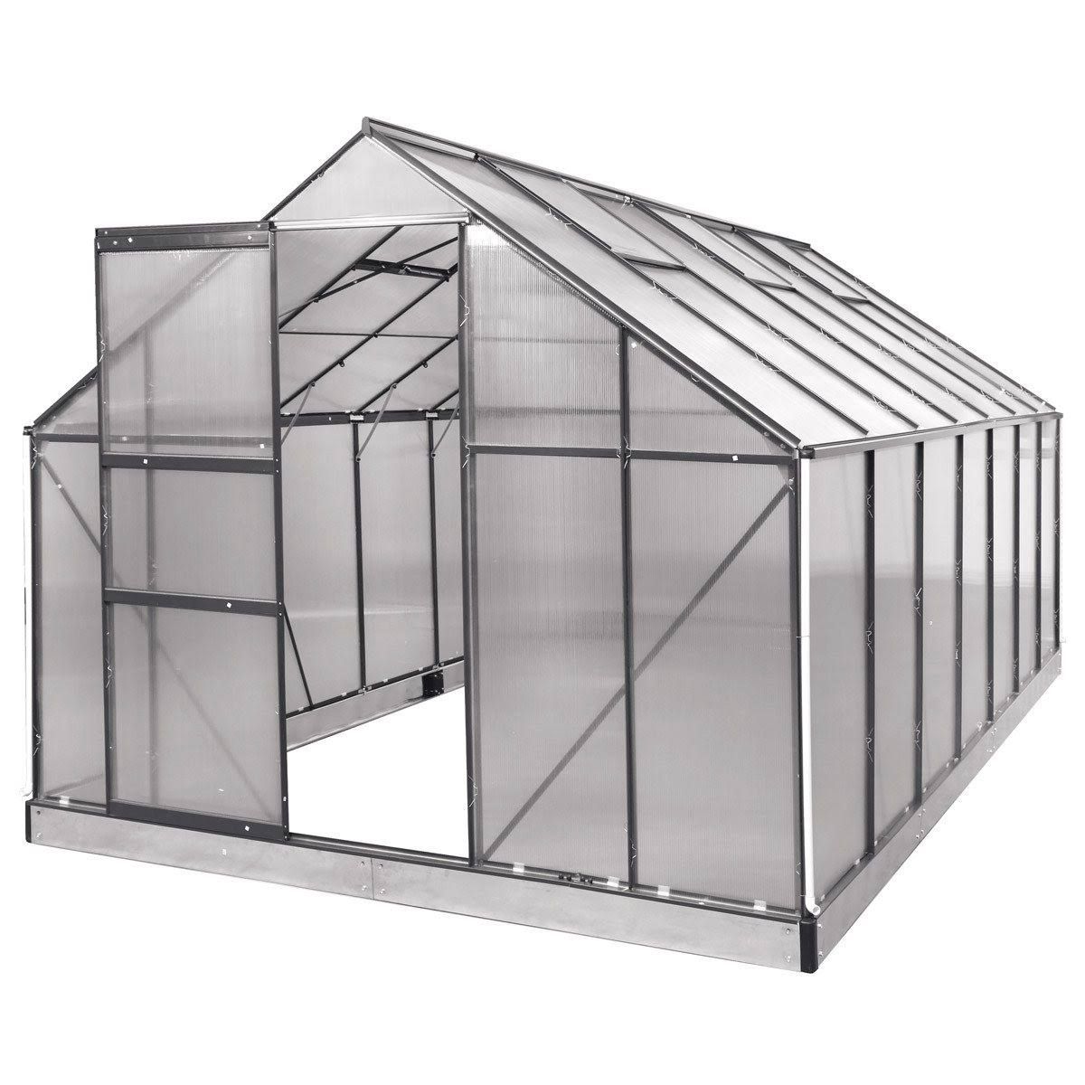 BRAST Gewächshaus Aluminium mit Fundament