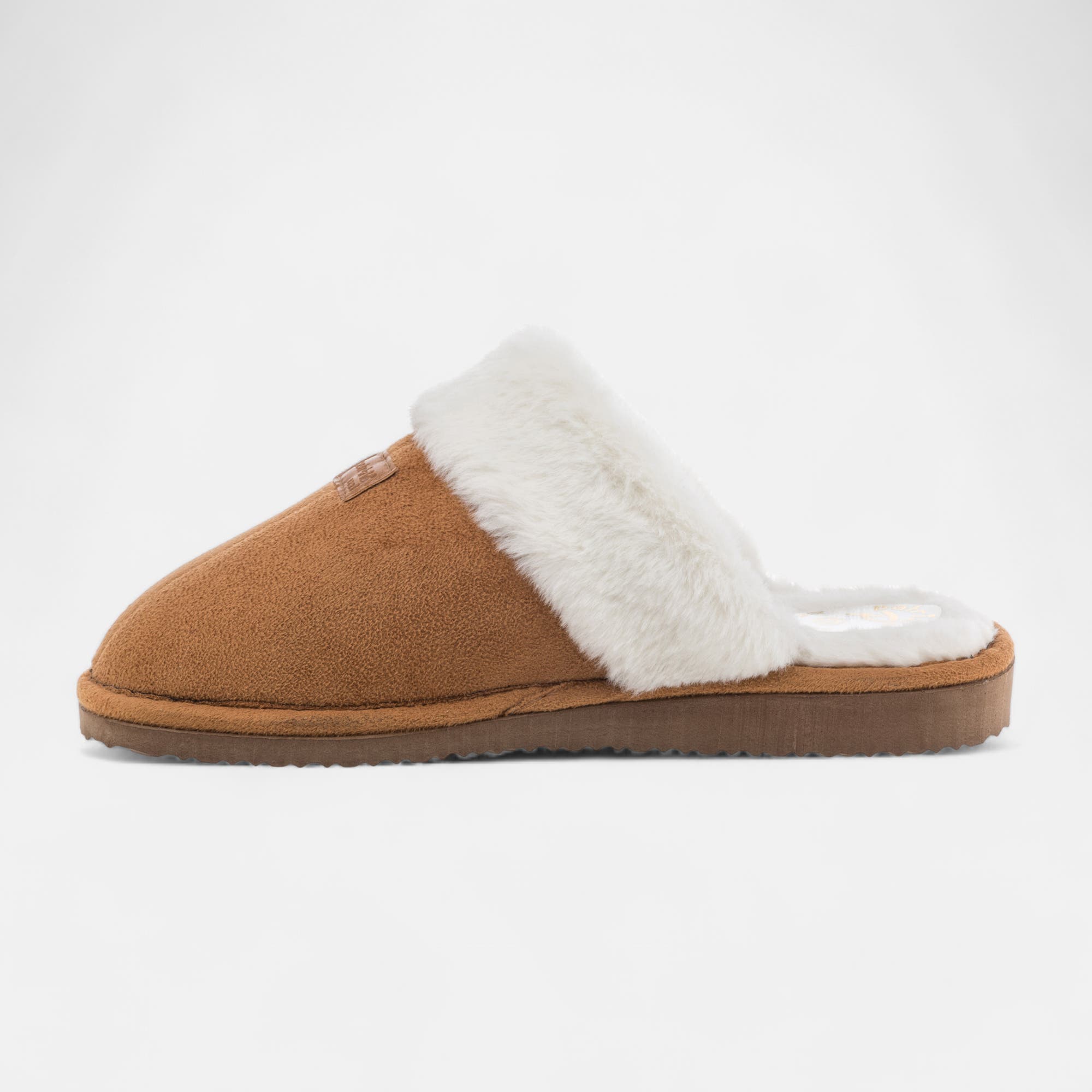 Pantoufles mules Femme cognac