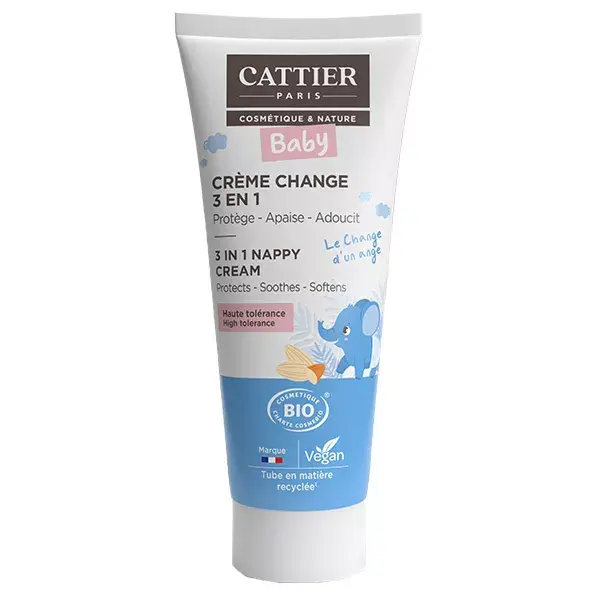 Creme para Assaduras Orgânico 3 em 1 Cattier Baby 75ml