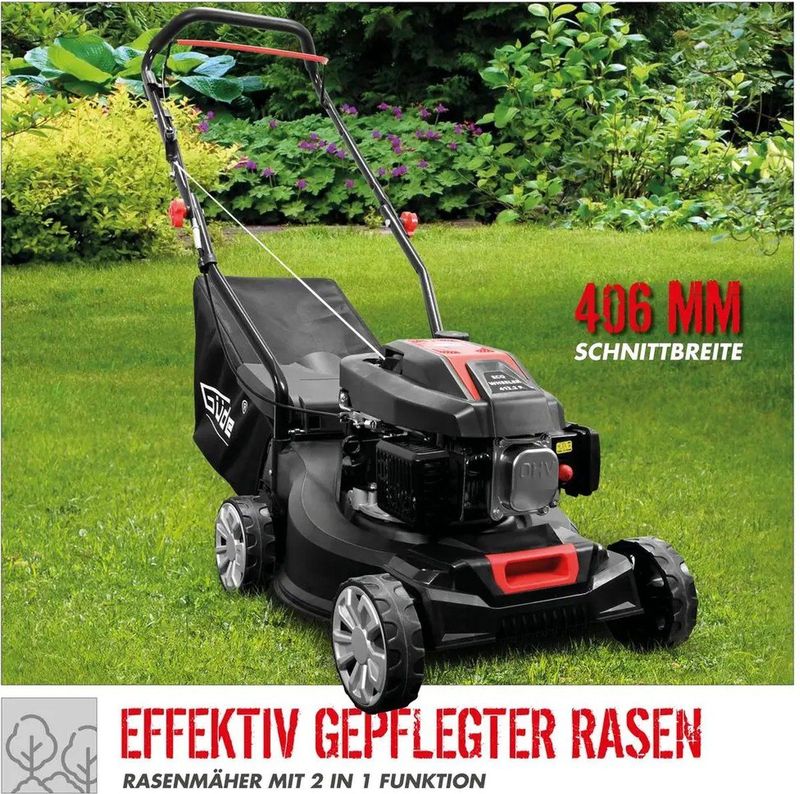 Eco Wheeler - 412.2 P - Grasmaaier - Groen - 4-takt Motor - 40,6 cm Maaibreedte
