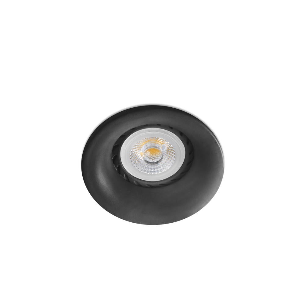 Inbouw neonspot in matzwart, GU10, rond