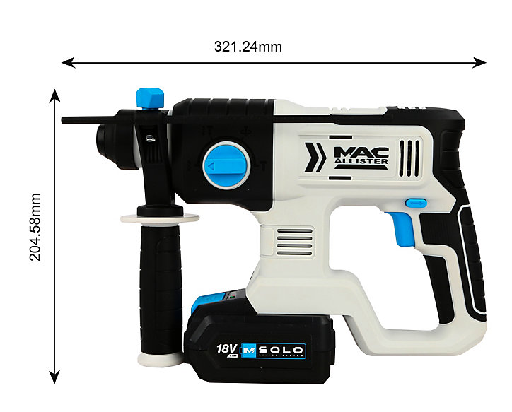Perforateur sans fil Mac Allister MRH18-Li Gamme SOLO 18V - 5Ah