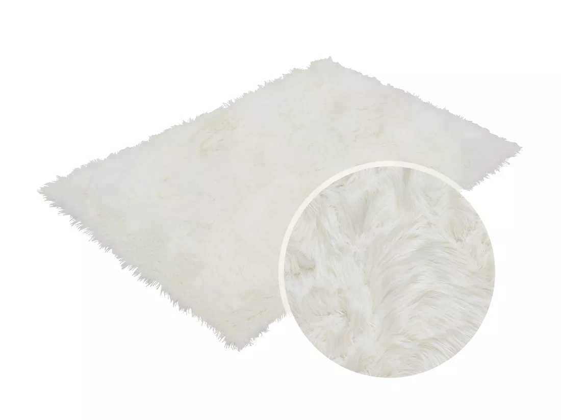 Tapis imitation peau de mouton SHEEP - 120 x 170 cm - blanc