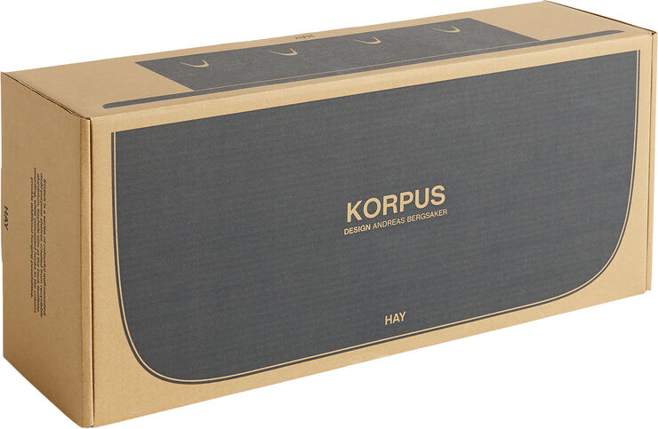Hay Korpus Shelf-Medium 4 hooks-Midnigh Midnight blue