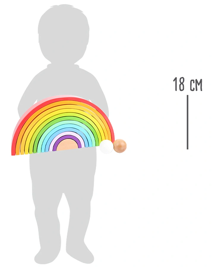 Holzbausteine REGENBOGEN XL 14-teilig aus Holz