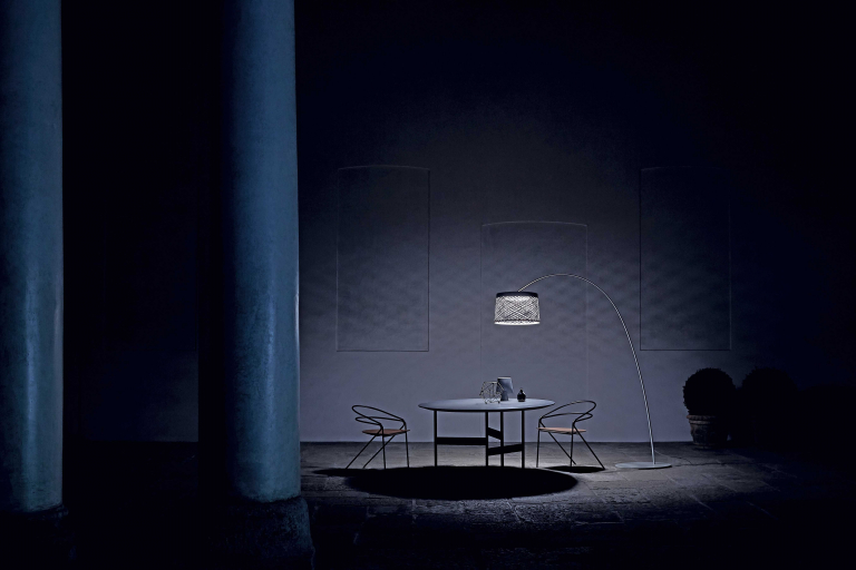 Foscarini Twiggy Grid Outdoor booglamp LED greige