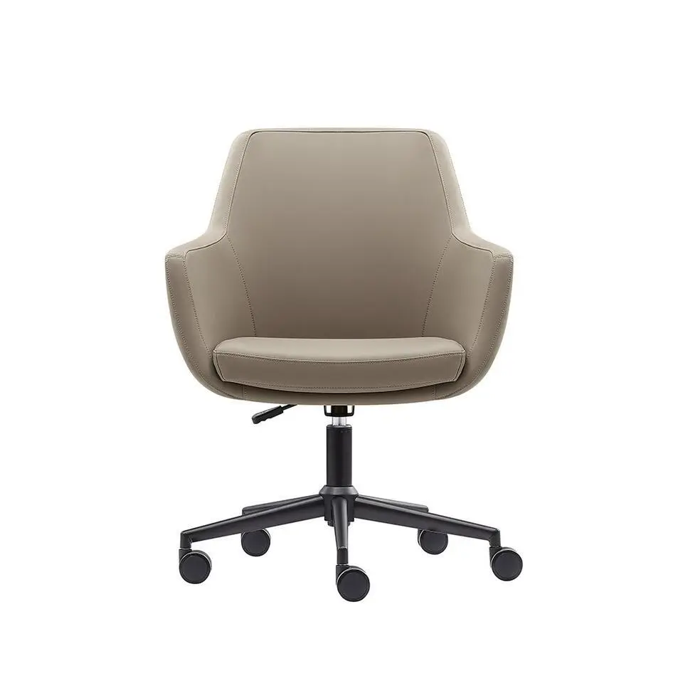 Bureaustoel/Eetkamerstoel Volos - Taupe - PU-leer