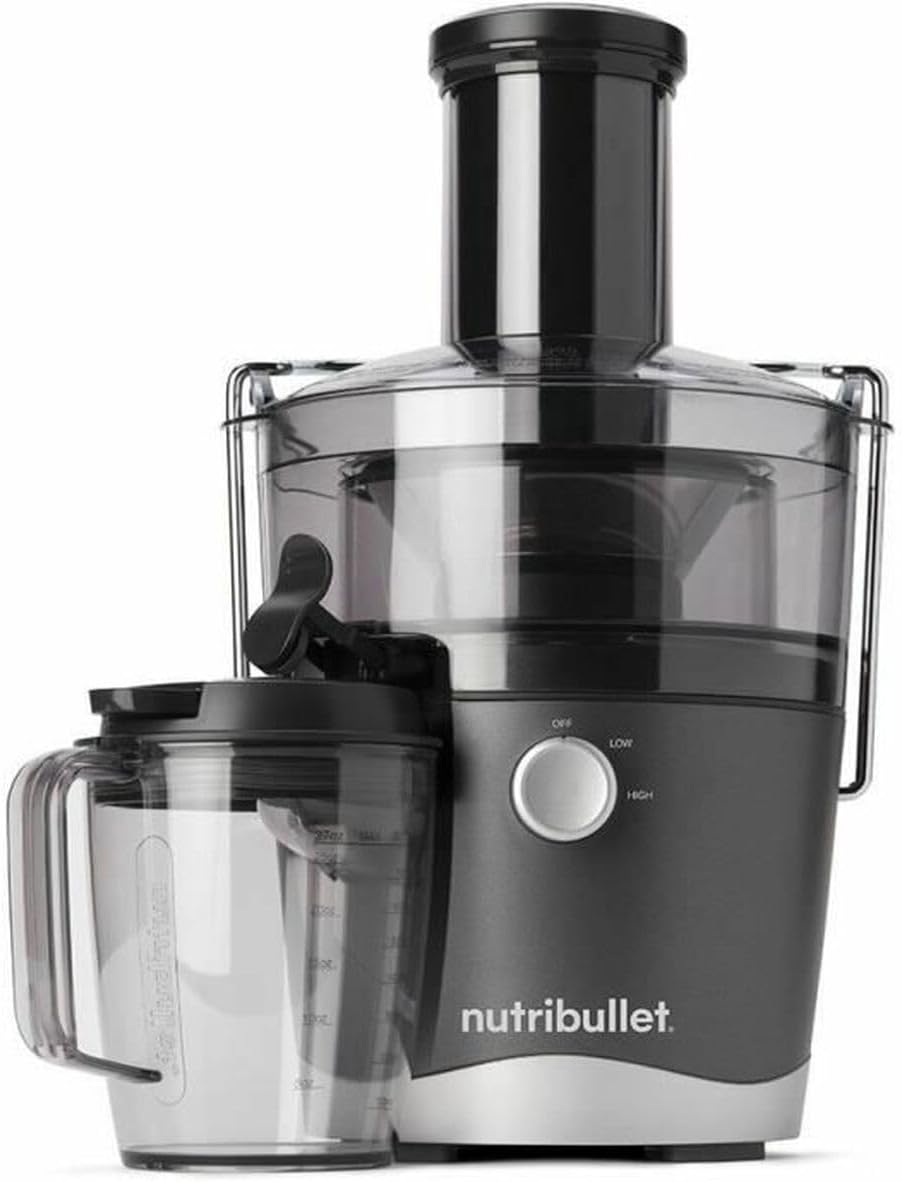 nutribullet Entsafter, Kaltentsafter, Obst- und Gemüseextraktor, Fruchtsaftpresse, Täglicher Gebrauch, Leicht zu Reinigen, 1,5 L Fruchtfleischbehälter, NBJ100G, Black