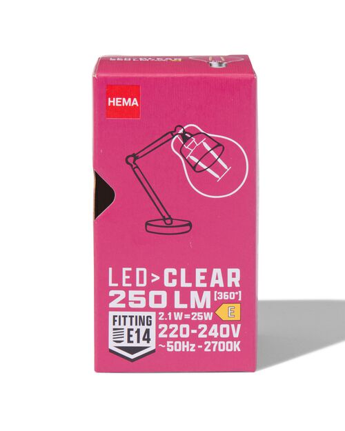 ampoule led clear E14 2,1W 250lm