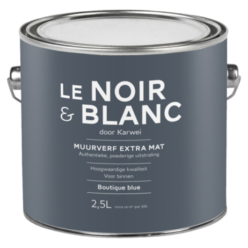 Le Noir & Blanc muurverf extra mat boutique blue 2,5 liter