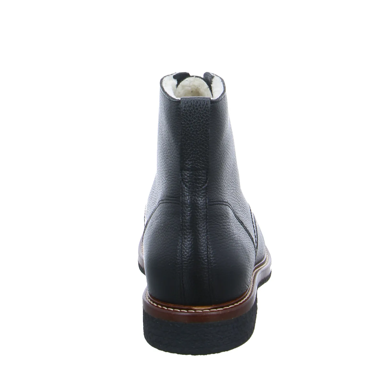 FERNANDO STRAPPA Winter-Boots Schwarz Leder