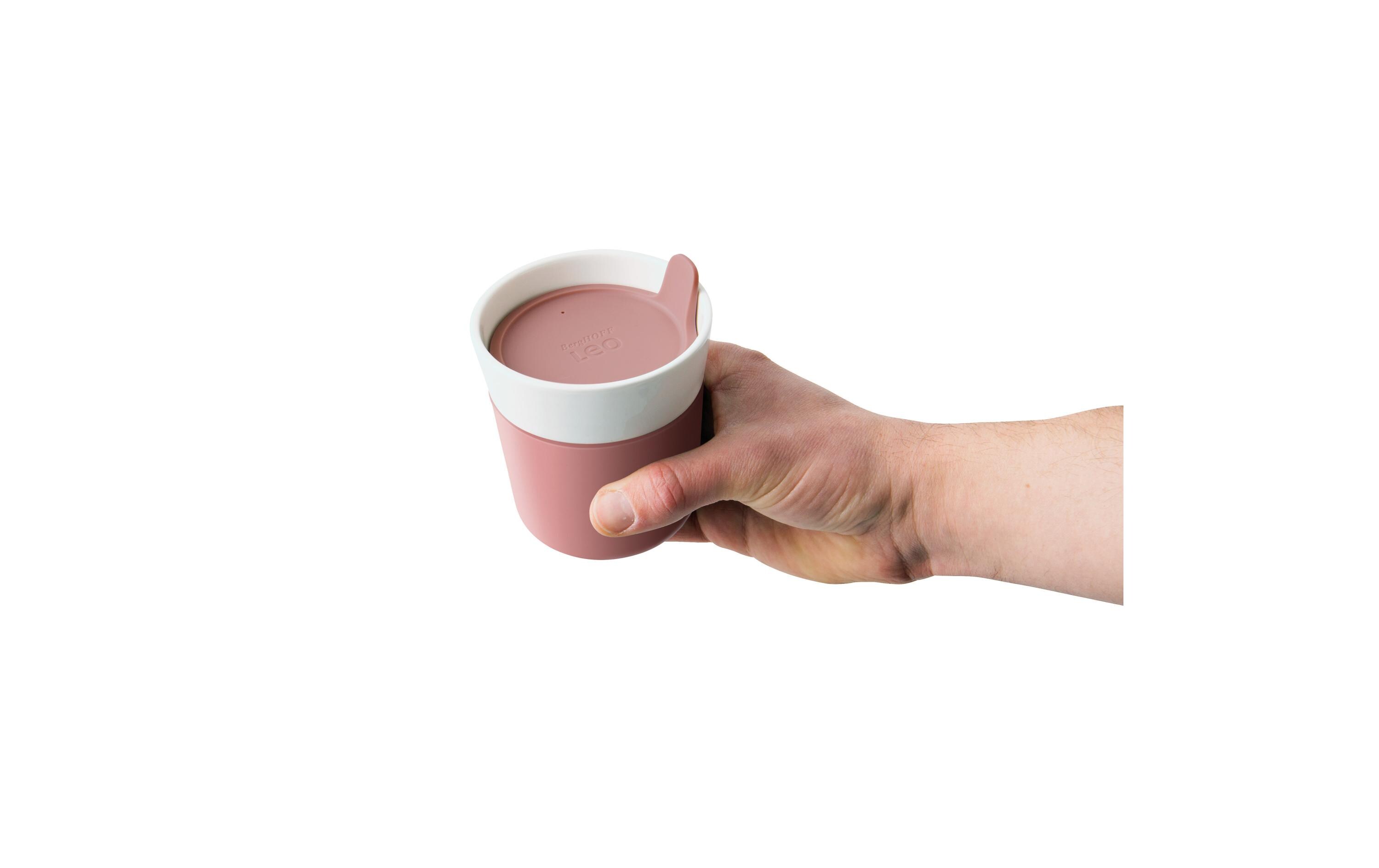 Thermobecher Leo Line 250 ml, Rosa/PinkReisetasse aus Porzellan 0.25L