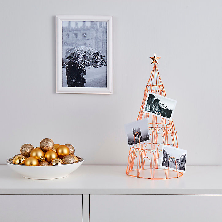 Sapin décoratif de table en cuivre 36 cm