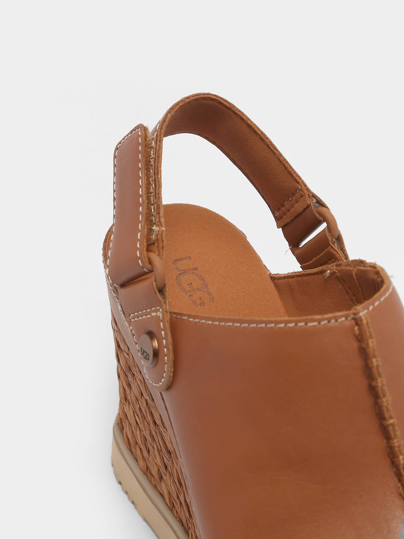 Sandales talon compens en cuir UGG