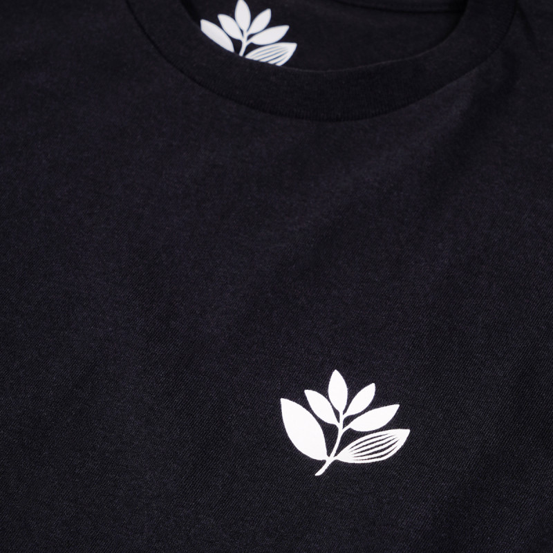 T-SHIRT CLASSIQUE À MOTIFS PLANTES - NOIR