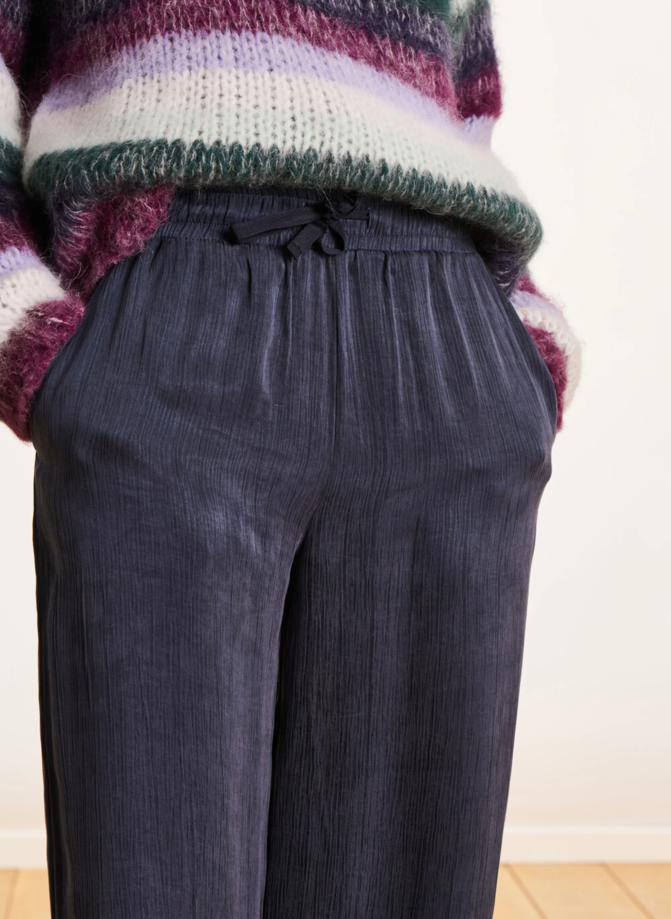 Pantalon large fluide | Bleu