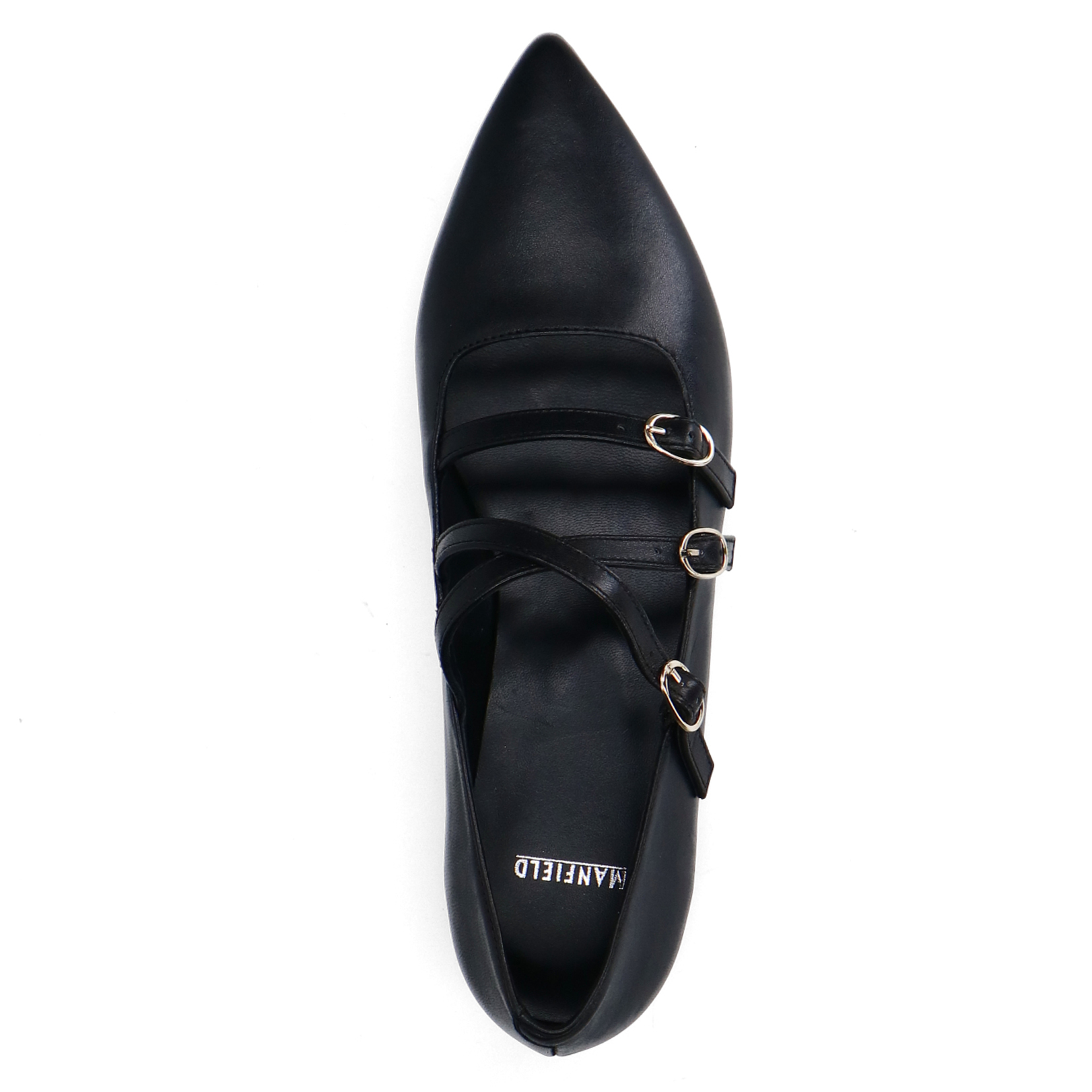 Zwarte leren loafers met hak