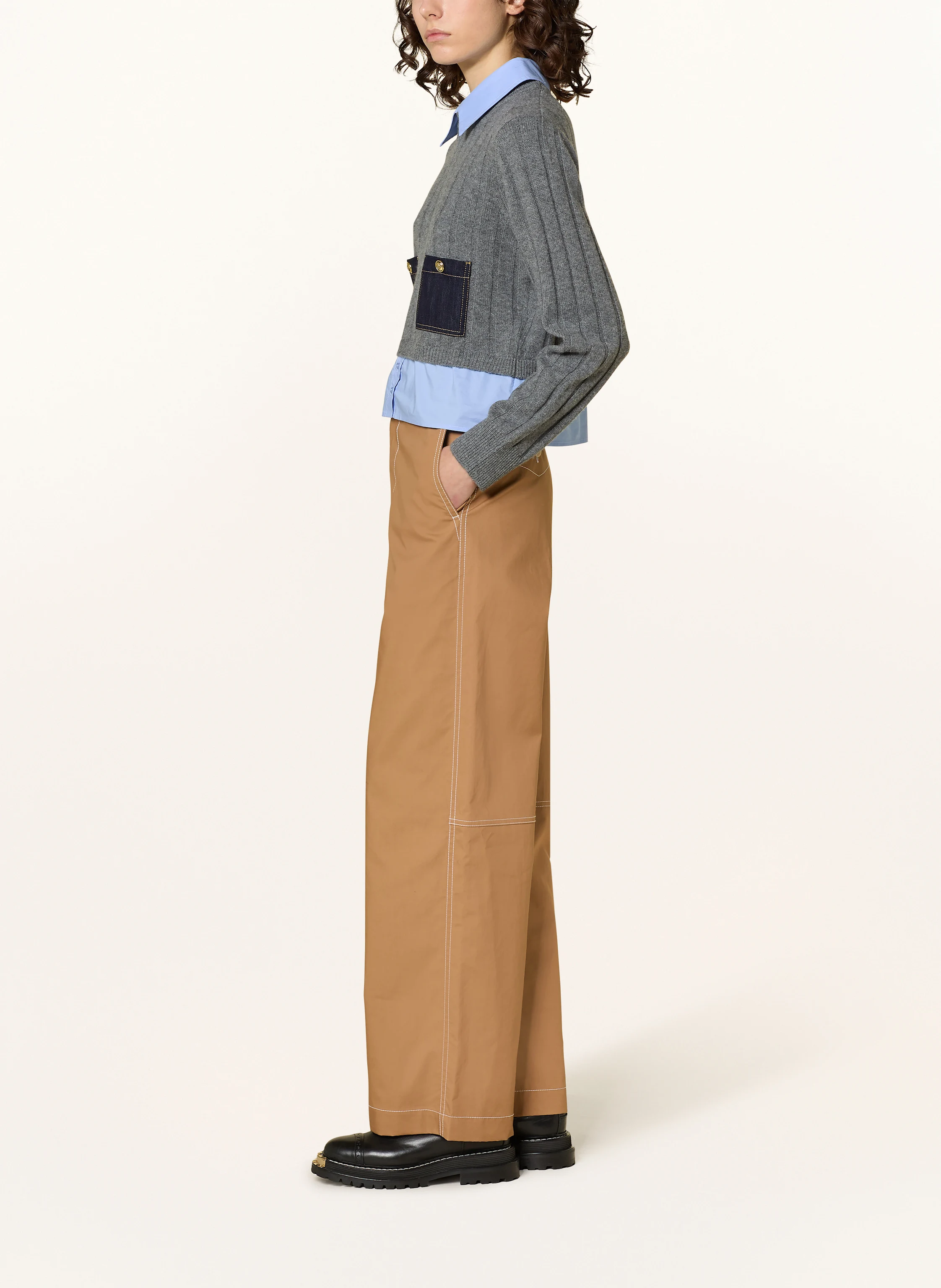 SANDRO Cargohose im Jogging-Stil