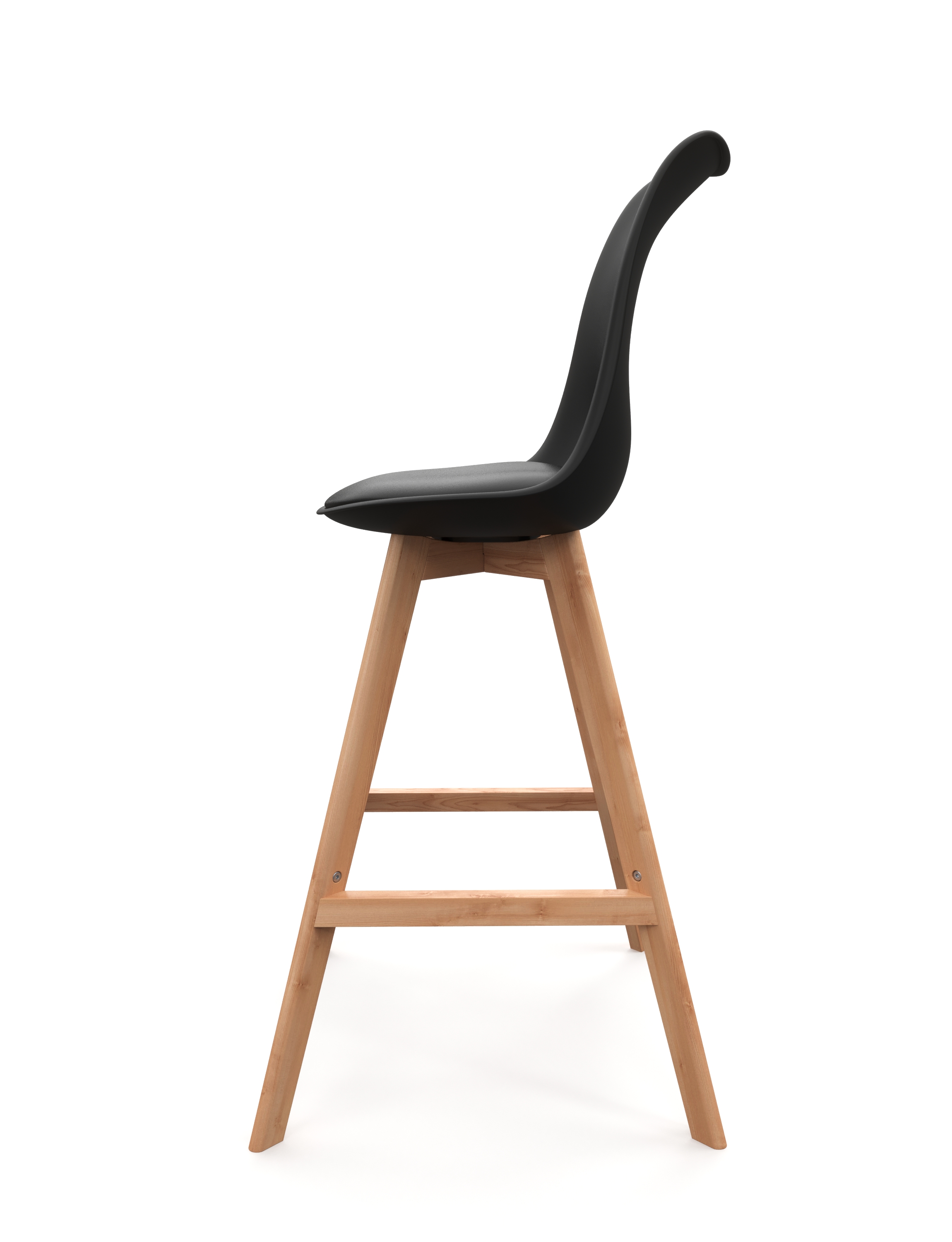 Barhocker AMELIA 2er Set schwarz