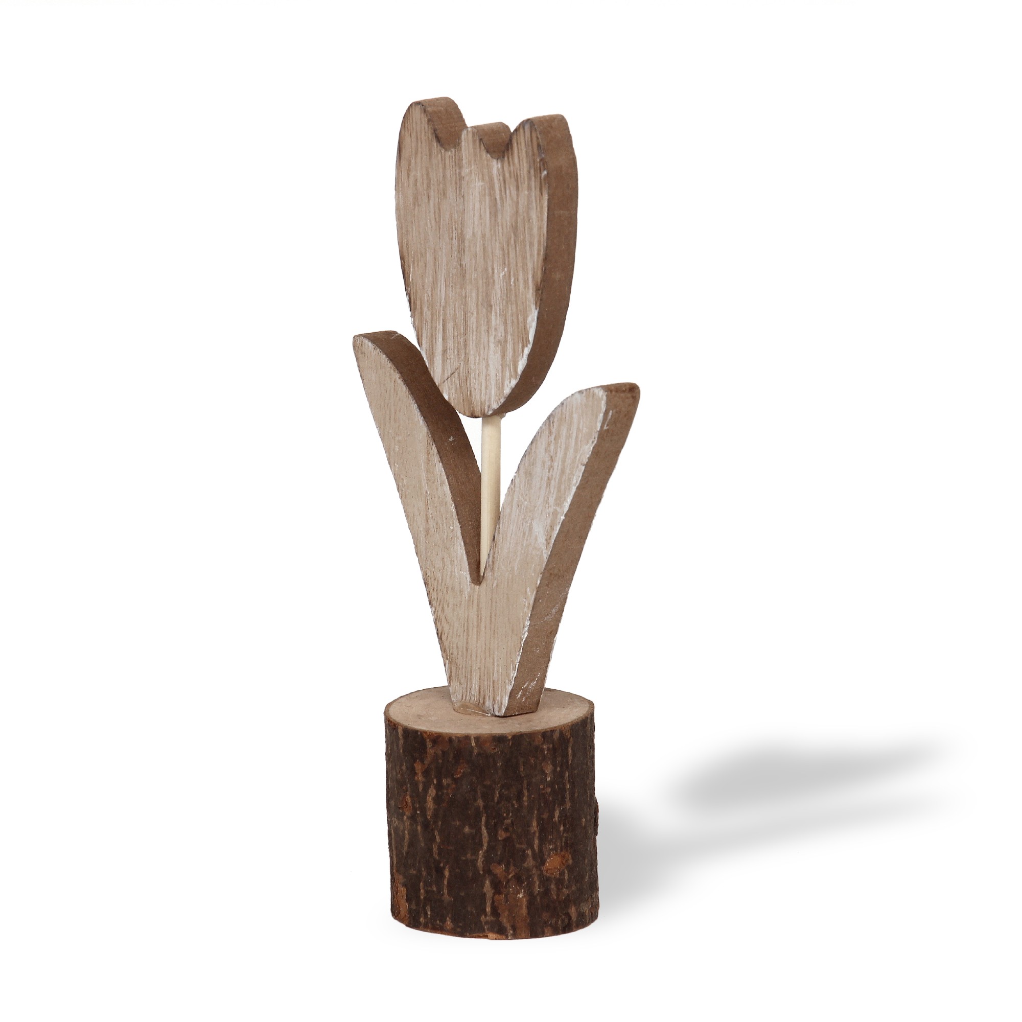 Figur 'Tulpe' aus Holz, H 18 cm, B 8,5 cm, L 4 cm von fischer's lagerhaus