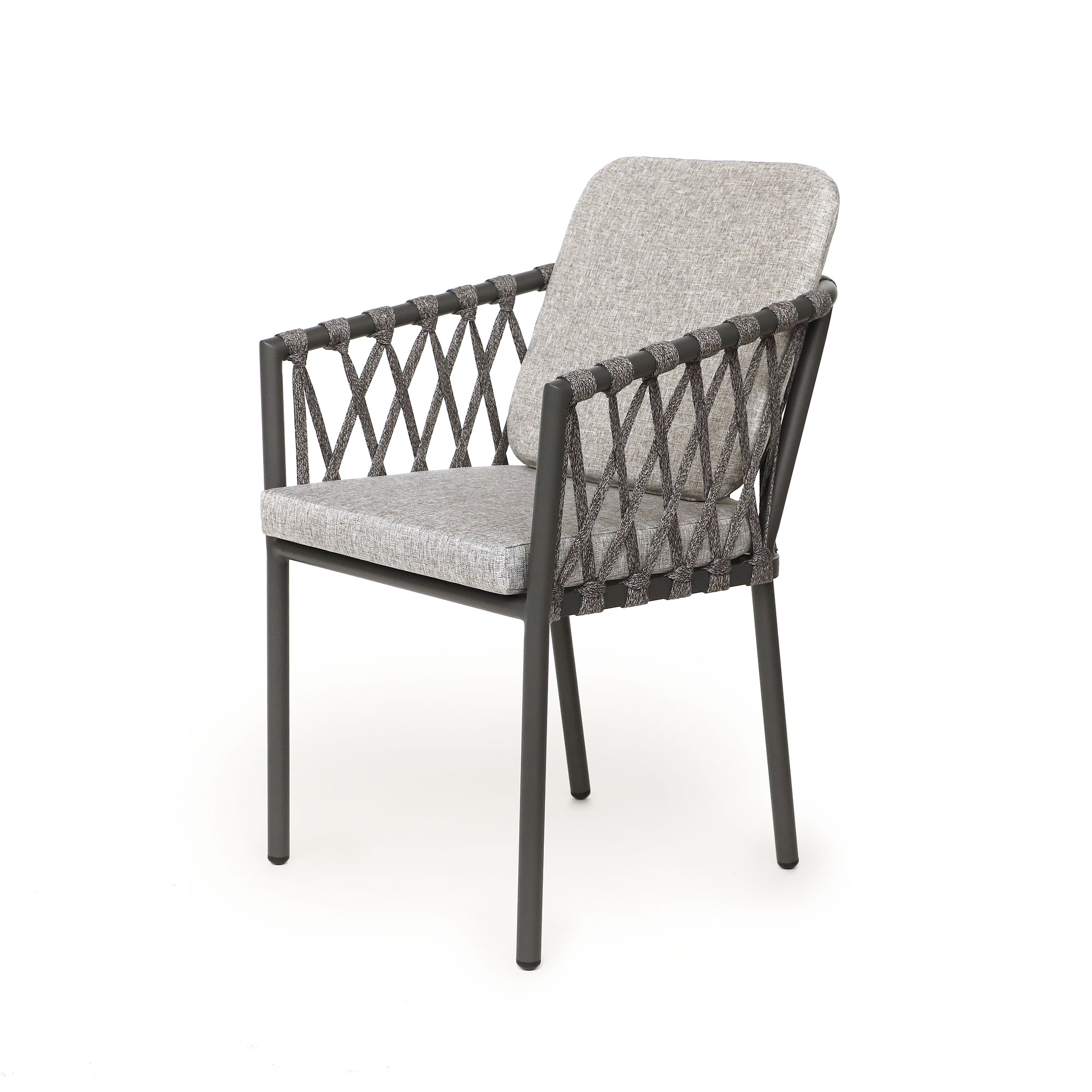 Armsessel 'Kemp' aus Aluminium, anthrazit, grau, B 56 cm, L 59 cm, H 76 cm günstig bestellen