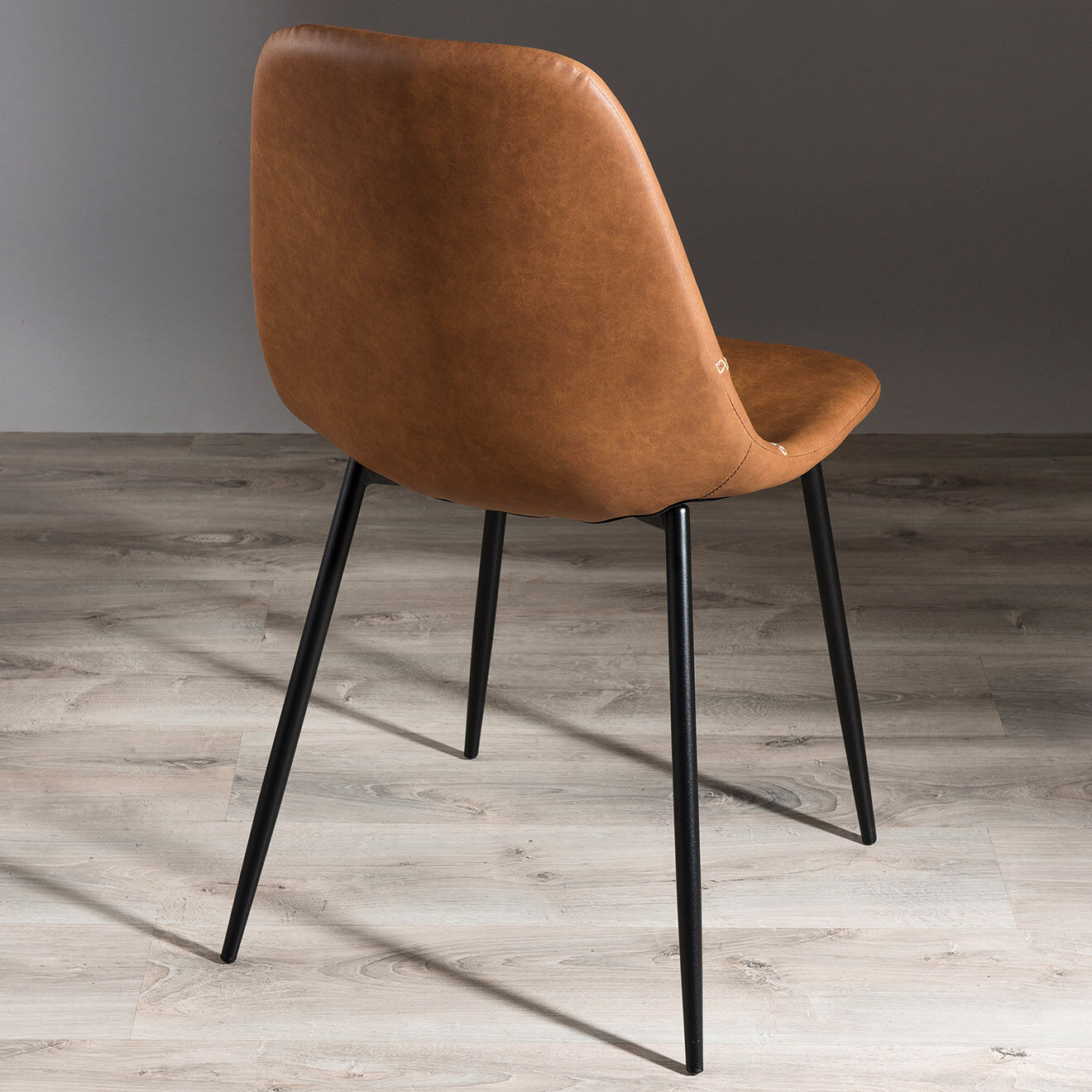 Macabane 2 Chaises John marron - 43x54x81 cm