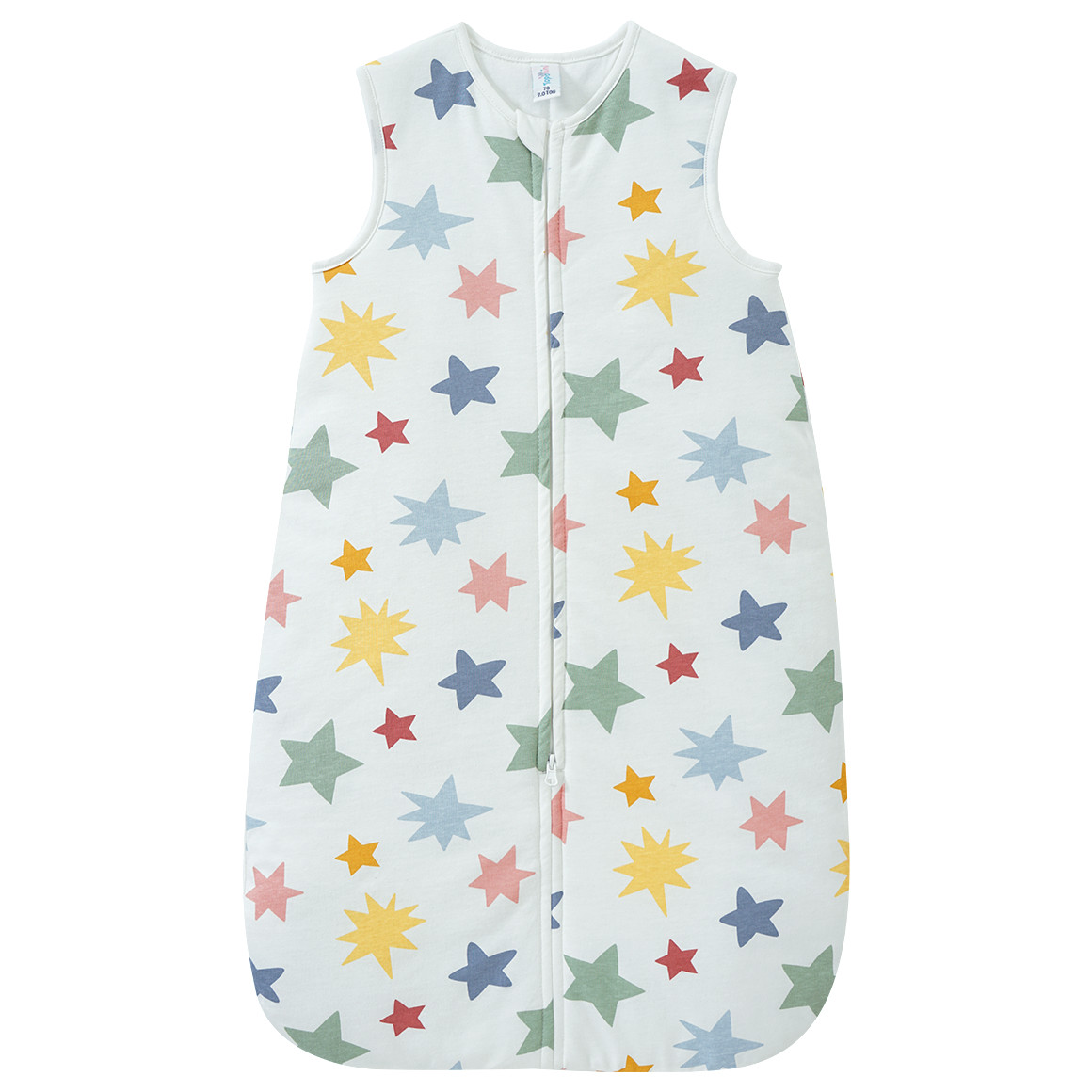Topomini Baby Schlafsack mit Allover-Muster hellblau / weiss / bunt