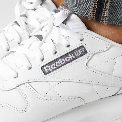 Baskets Femme Classic Leather IE1659 Footwear White Pure Grey 6 Purple