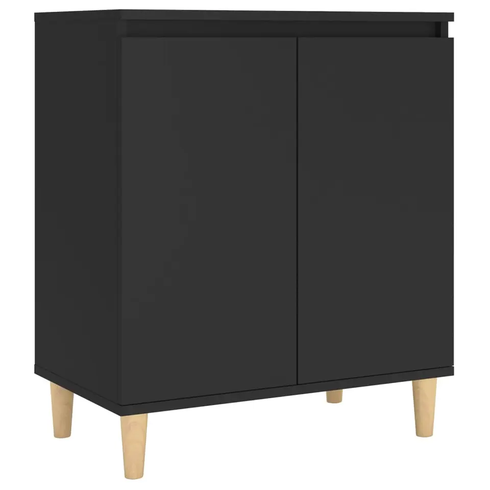 vidaXL - Dressoir - Zwart - Bewerkt hout