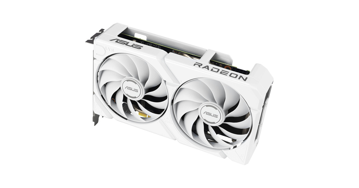 ASUSRadeon RX 9060 XT DUAL White Edition 16GB grafische kaart  (Wit, RDNA4, GDDR6, 2x DisplayPort, 1x HDMI 2.1)