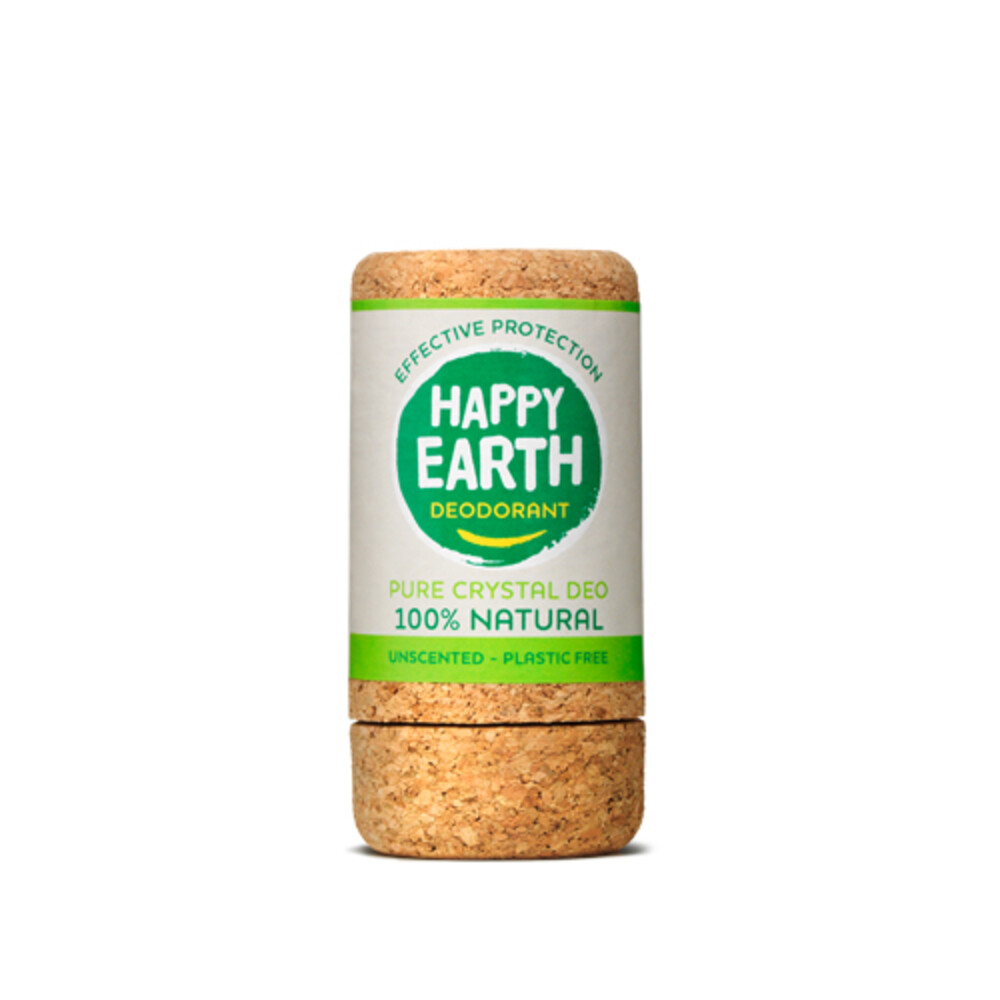 6x Happy Earth 100% Natuurlijke Crystal Deodorant Geurloos90 gr