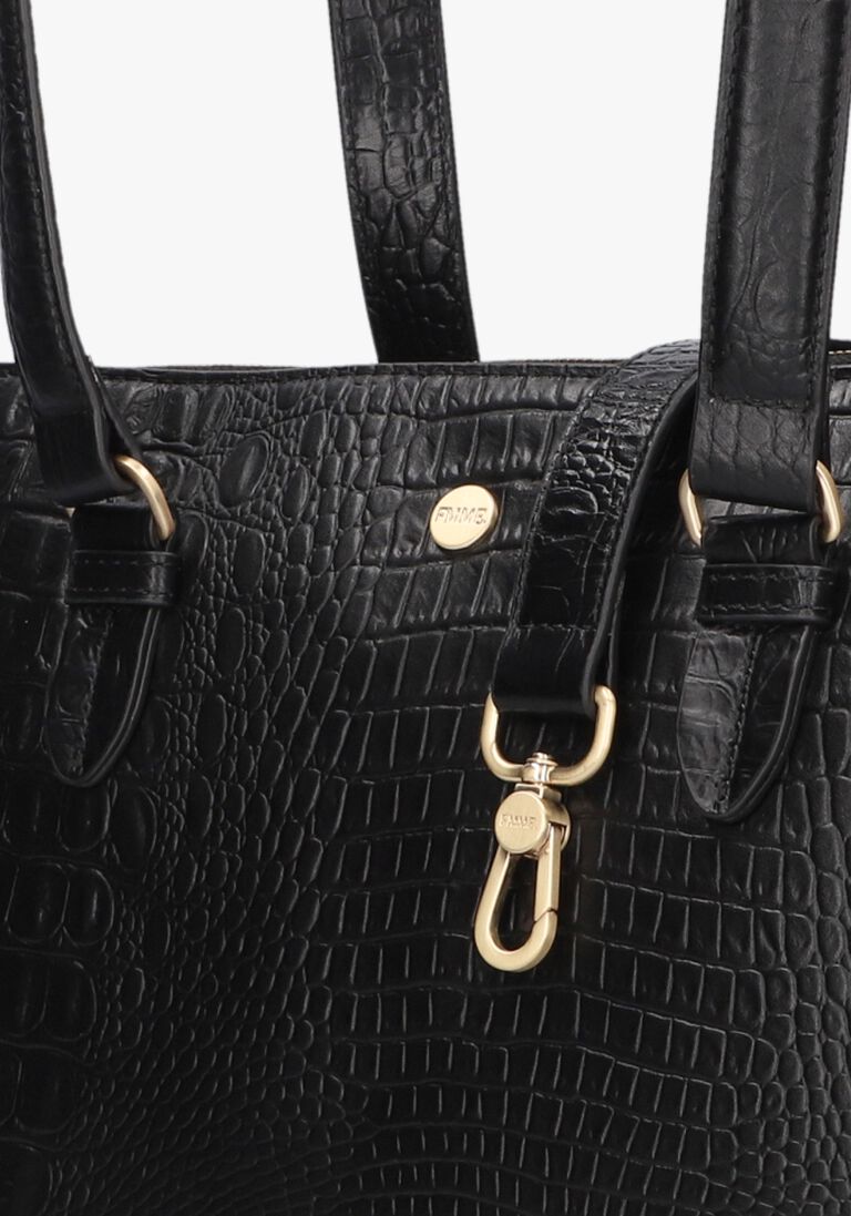 FMME zwarte fmme laptoptas charlotte croco