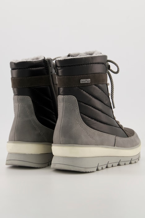 Schnür-Boots, Jana Shoes, recycelt, Lederoptik, Weite H