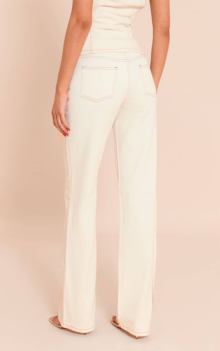 Jean Droit Taille Mi-haute Coupe Tall