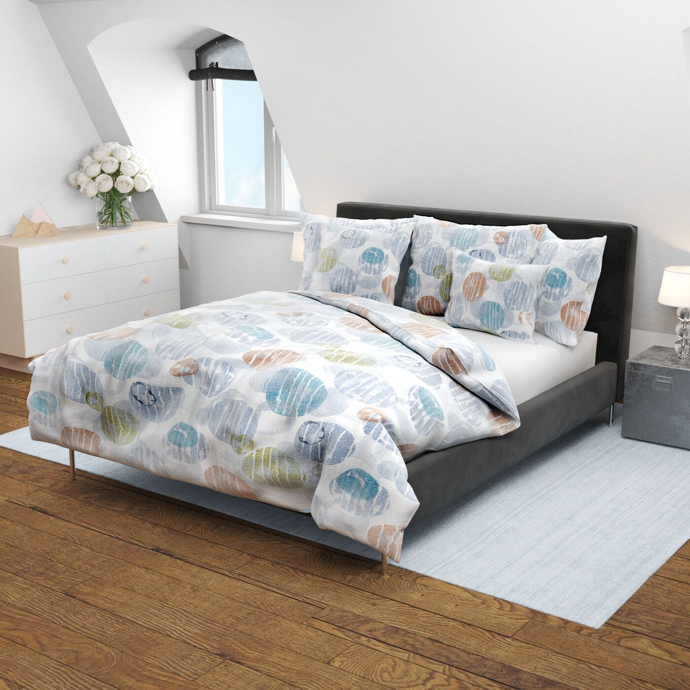 Home FashionMusselin Bettwäsche «Kreise»