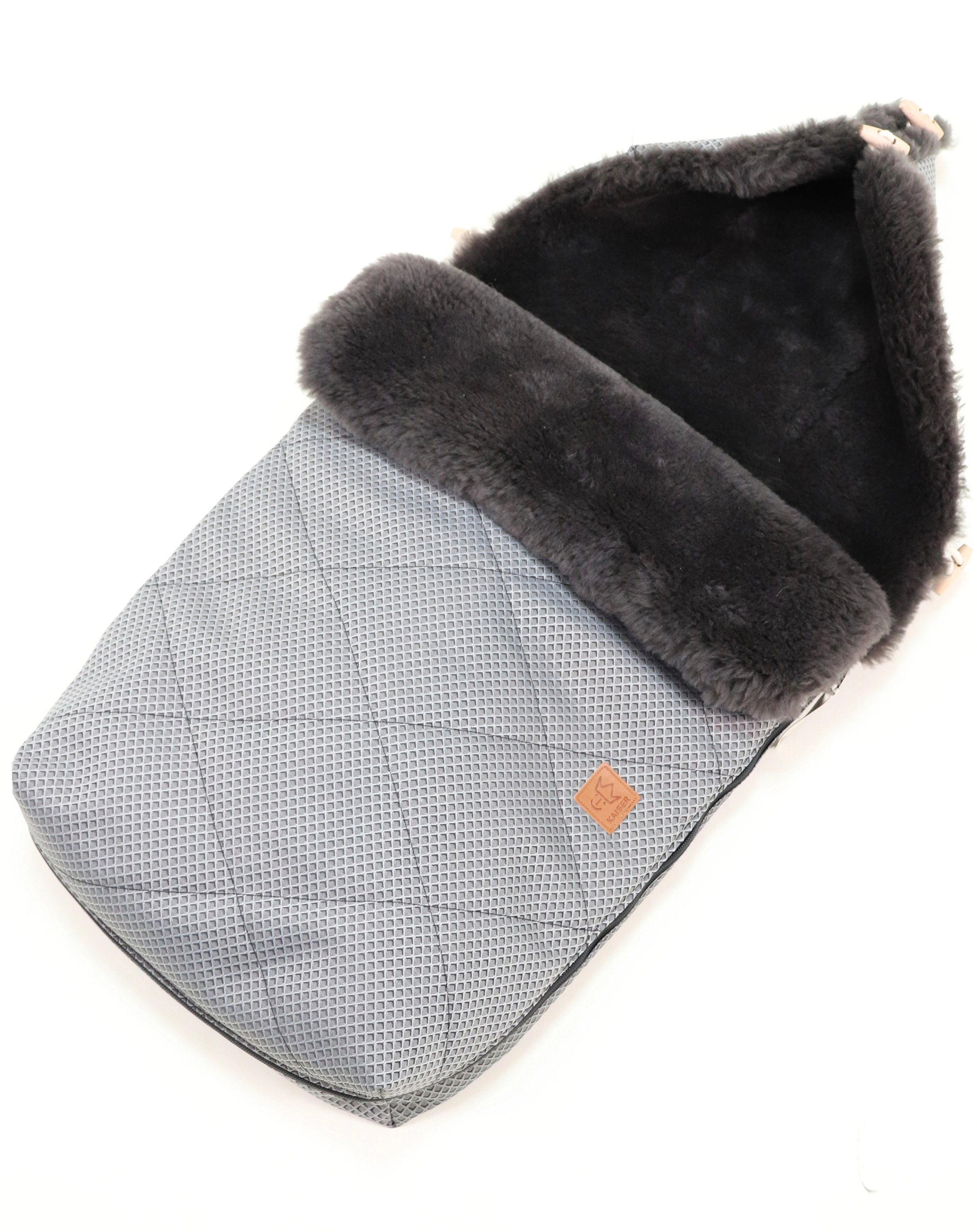 Buggy-Fußsack NATURA GRAPHIT mit Lammfell in anthracite