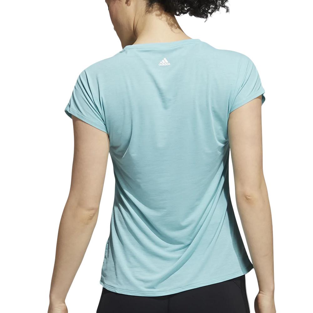 Adidas T-Shirt Bleu Femme Adidas 3 Bar Tee
