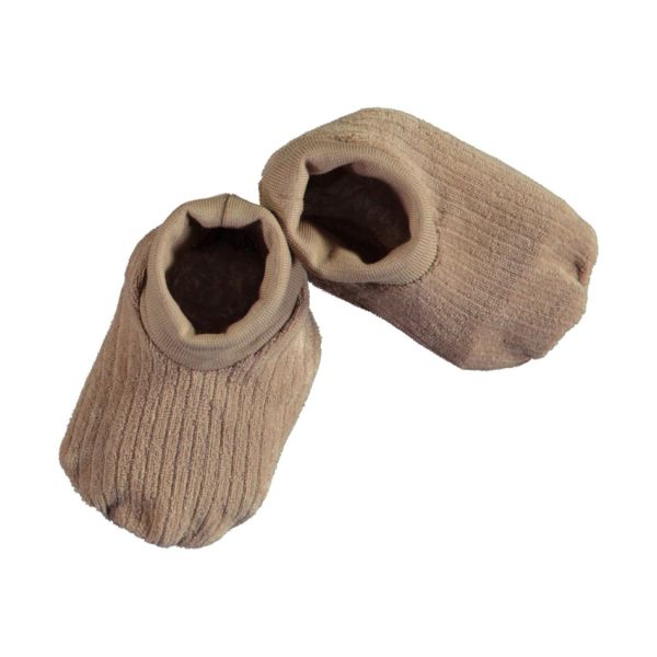 Babylook Velvet Rib Slofjes - Newborn - Warm Taupe