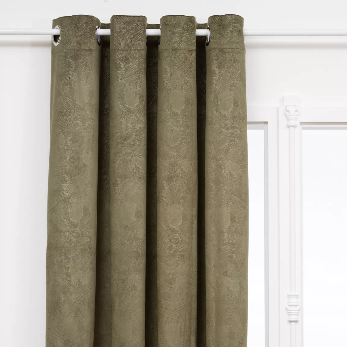 Rideau occultant velours (135 x 260 cm) Fuji Vert kaki