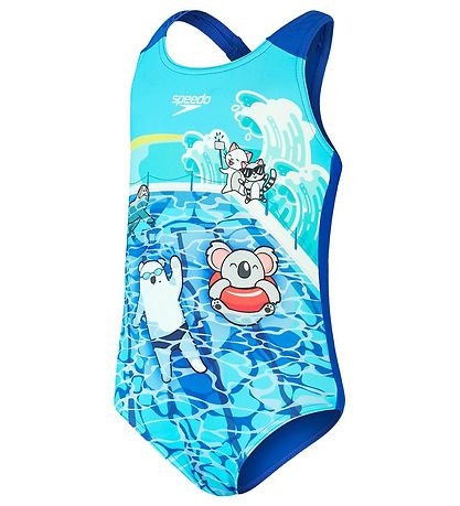 Speedo Bådedragt - Digital Printed - Blå