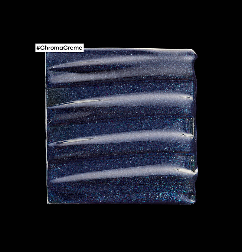 Shampooing neutralisant pour cheveux bruns Chroma Crème bleu