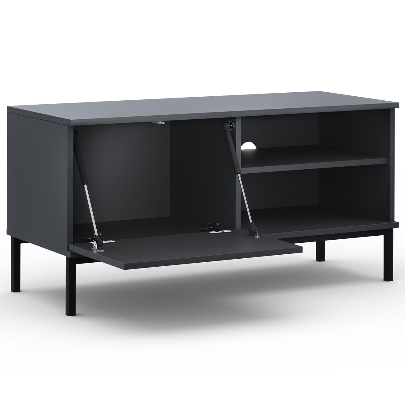 Cosmopolitan Design Meuble TV Query noir - 101x41x50 cm