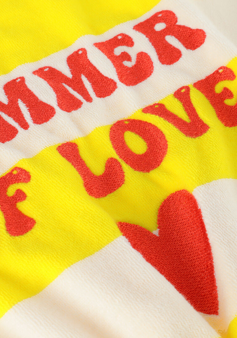CARLIJNQ gele carlijnq top stripes yellow - balloon top with embroidery