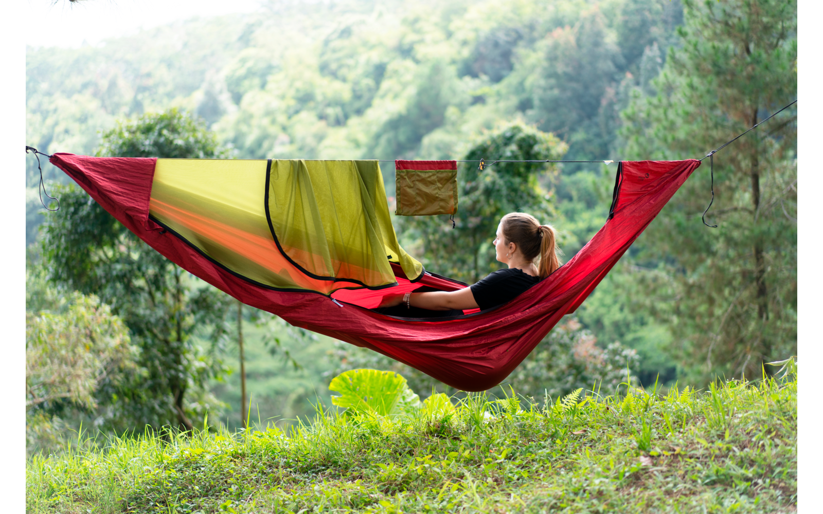 Ticket to the Moon Original Pro Hammock Hängematte 325 x 200 cm Burgundy