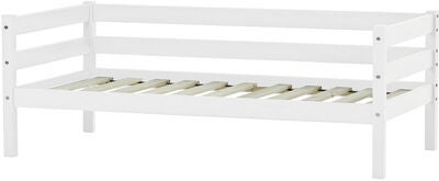 Hoppekids ECO Comfort Enkeltseng med Sikkerhetsskinne 70x160, Hvit