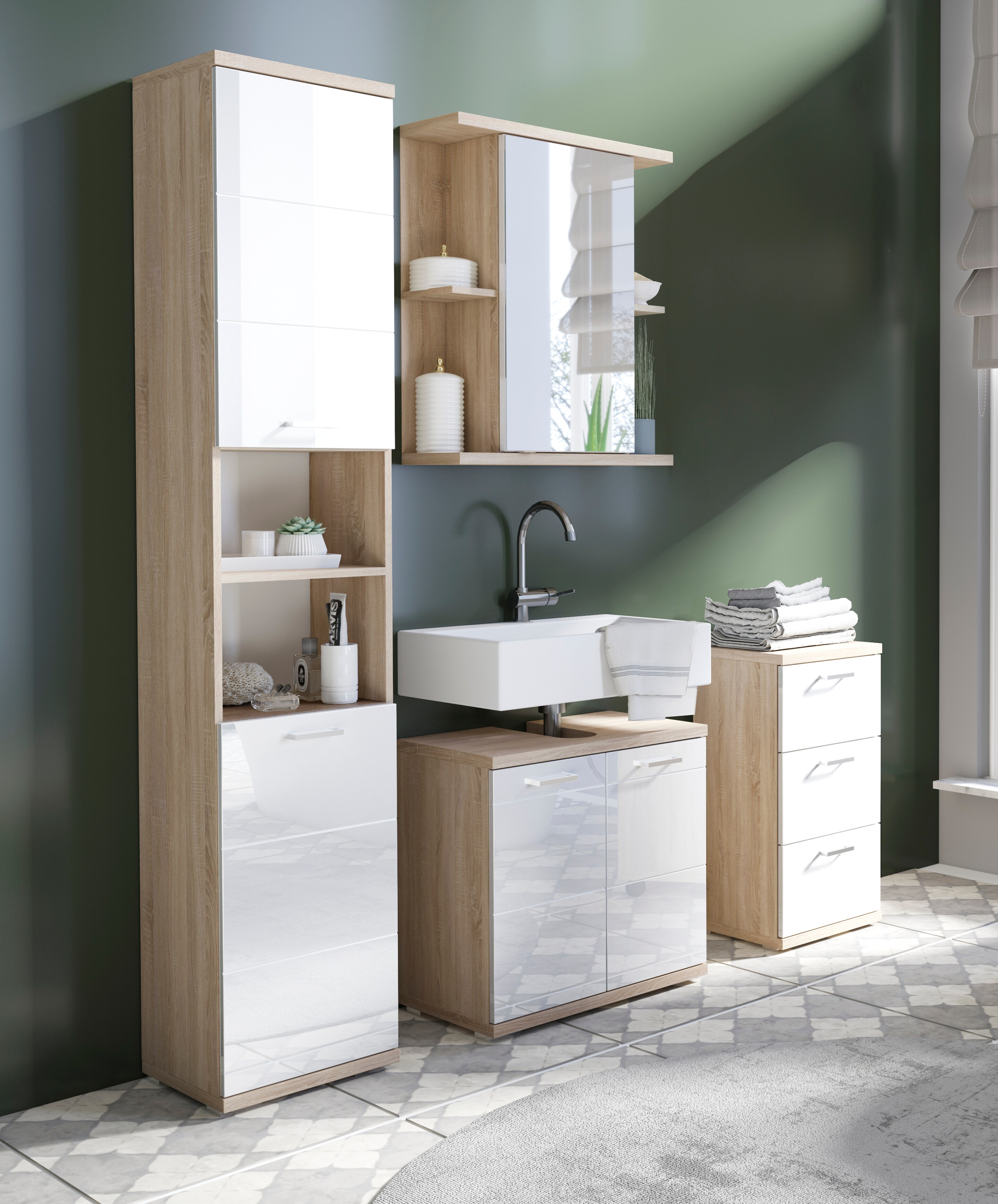 byLIVING Spiegelschrank NEBRASKA, Breite 60 cm, Artisan Eiche (Eiche-Optik)