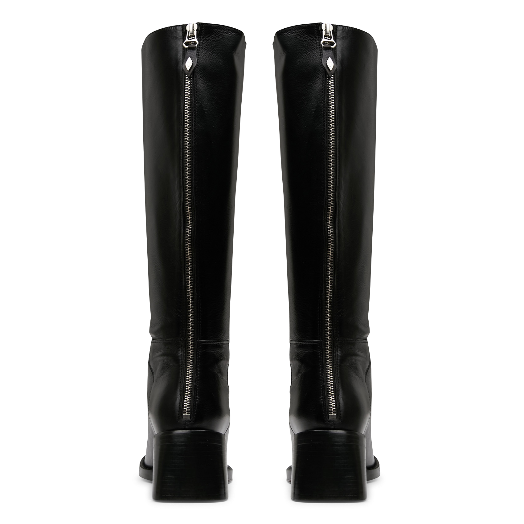 CELISA - Bottes mi haute en cuir| Noir