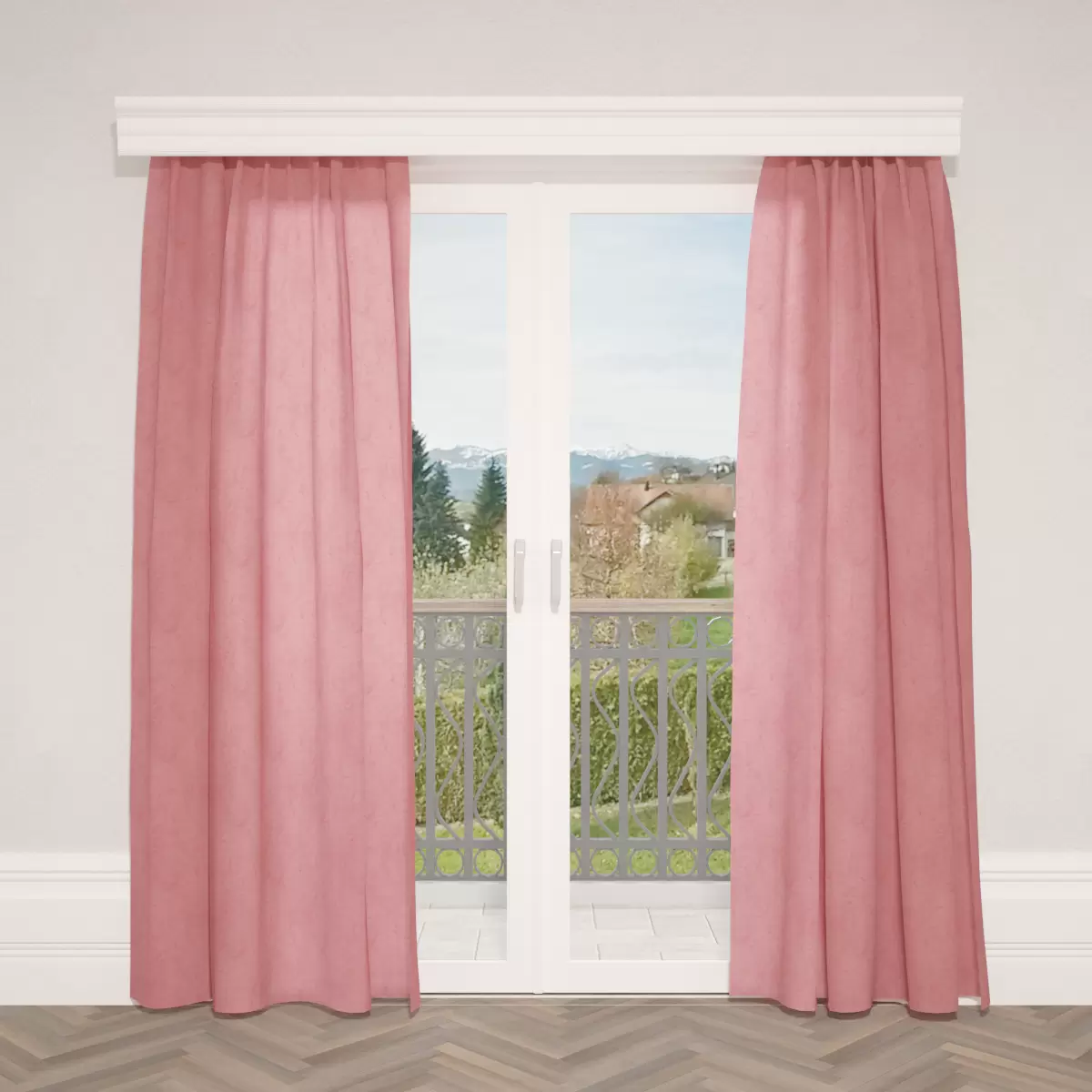 Nachtvorhang Marmor Rosa